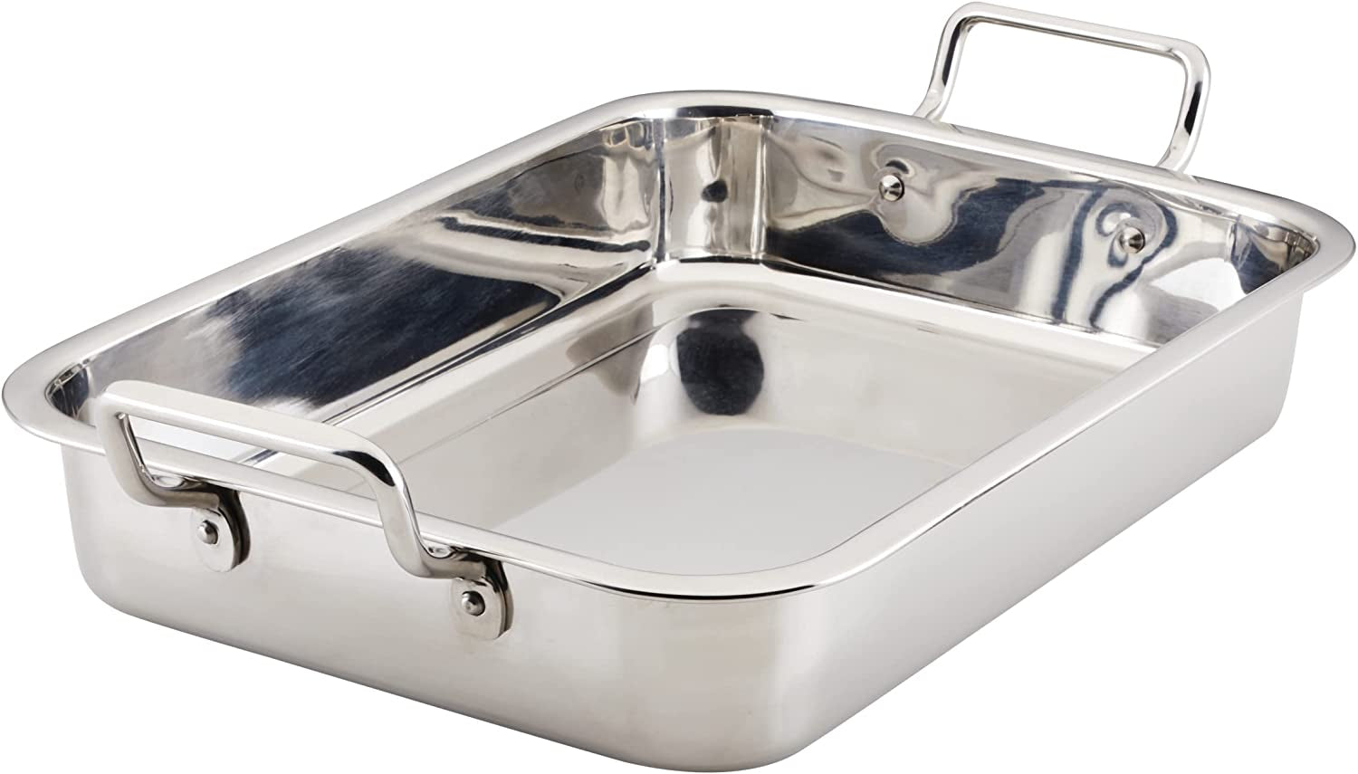 Farberware Classic Traditions Stainless Steel Roaster/Roasting Pan with Rack, 17 Inch X 12.25 Inch