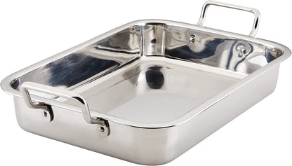 Farberware Classic Traditions Stainless Steel Roaster/Roasting Pan with Rack, 17 Inch X 12.25 Inch