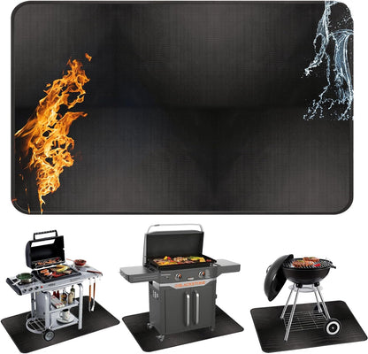 48 X 30 Inch under Grill Mats for Outdoor Grill Fireproof Grill Pad for Fire Pit Grill Deck Patio Protector BBQ Mat Indoor Fireplace Mat Fire Pit Mat Water Resistant & Oil Proof Pad