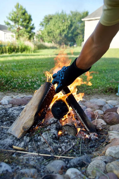 Heat Resistant Gloves for Grilling 1472 F,Breathable Ove Glove Anti-Slip Cut Resistance,Food Grade Protective Long BBQ Grill Gloves for Cooking Outdoor Barbeque and Smoking