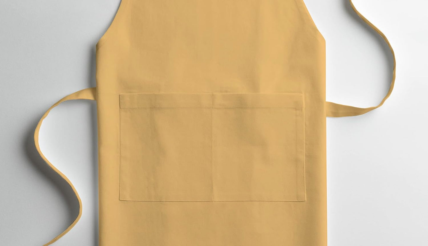 Kitchen Apron for Men Women|Adjustable with Pocket Cloth Apron|Baking Banquet Cafe Chef Apron|Thanksgiving Christmas BBQ Gift