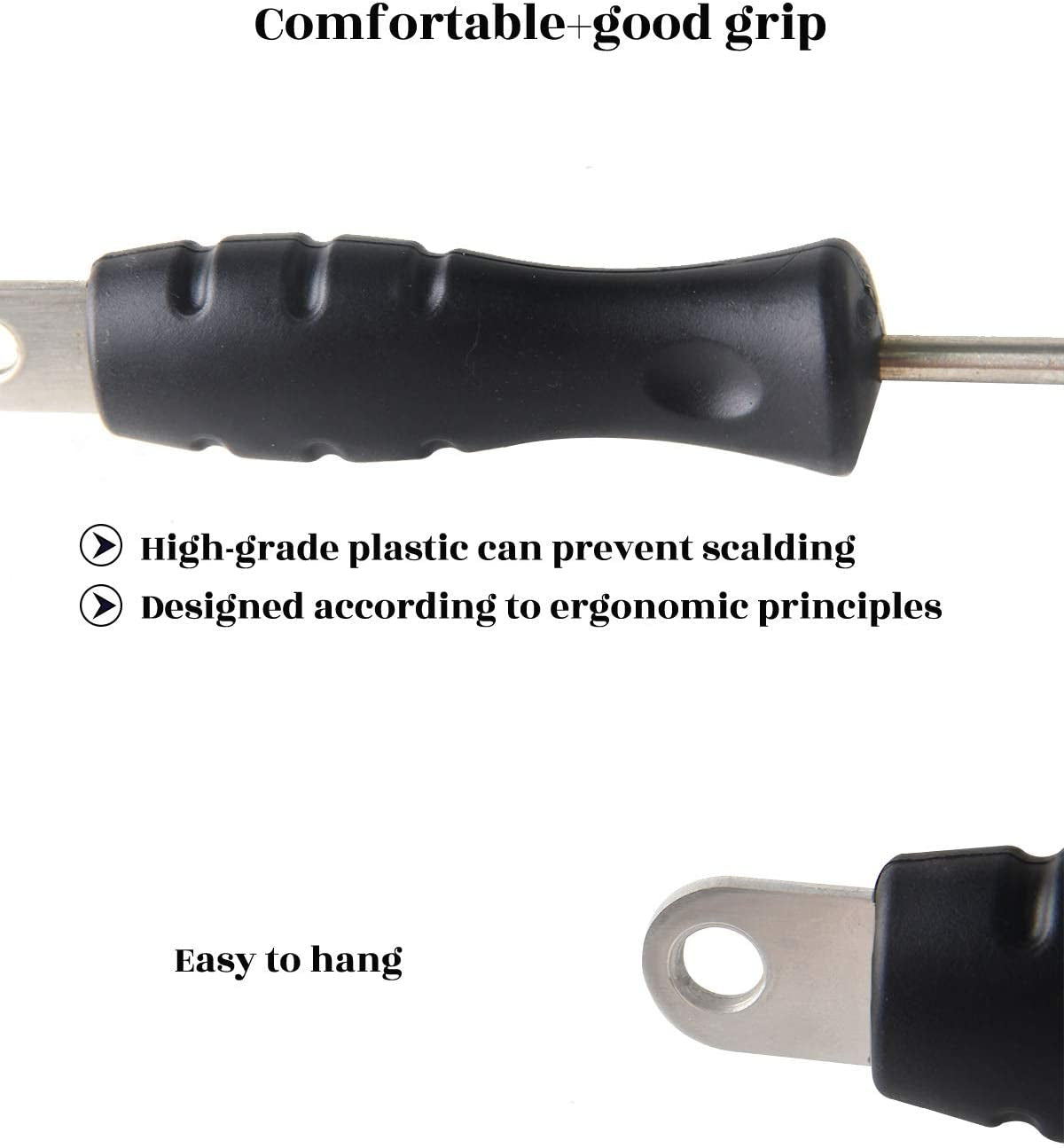 18 Inch BBQ Ash Tool for Kamado Joe Charcoal Smoker Big Green Egg Wood Burning Stove Ash Rake Grilling Poker Accessories Charcoal Garden Tools Grill Cleaning Tools