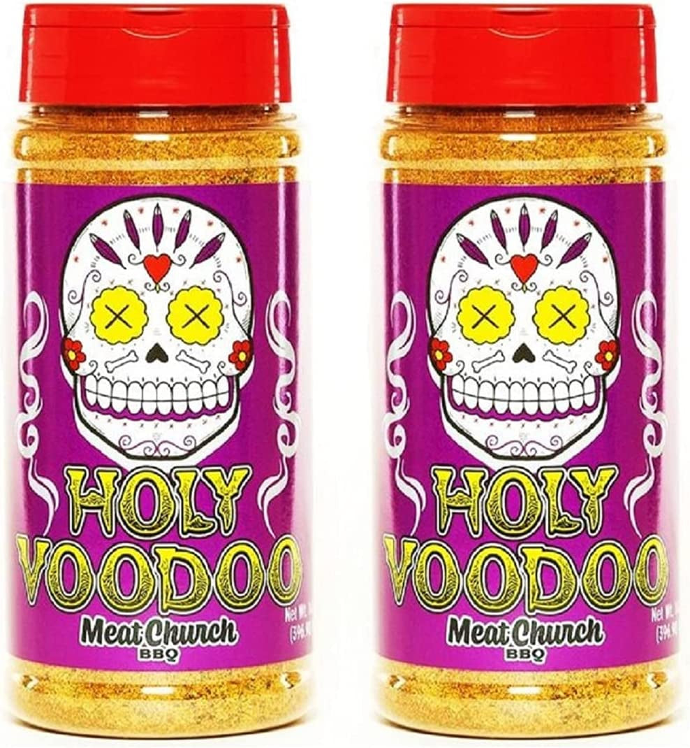 BBQ Rub Combo & BBQ Rub Combo: Two Bottles of Voodoo (14 Oz) BBQ Rub and Seasoning for Meat and Vegetables, Gluten Free, Total of 28 Ounces