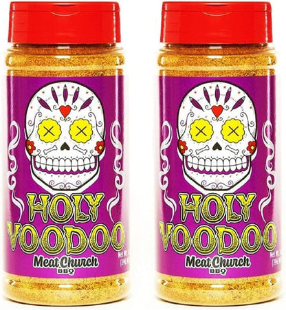 BBQ Rub Combo & BBQ Rub Combo: Two Bottles of Voodoo (14 Oz) BBQ Rub and Seasoning for Meat and Vegetables, Gluten Free, Total of 28 Ounces