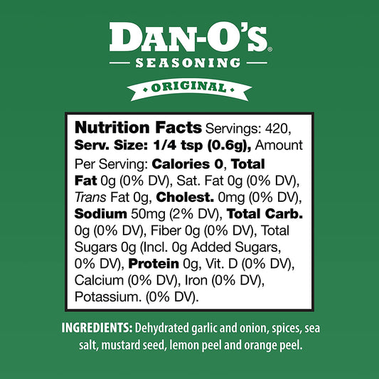 Dan-O’S Seasoning Original | Medium Bottle | 1 Pack (8.9 Oz)