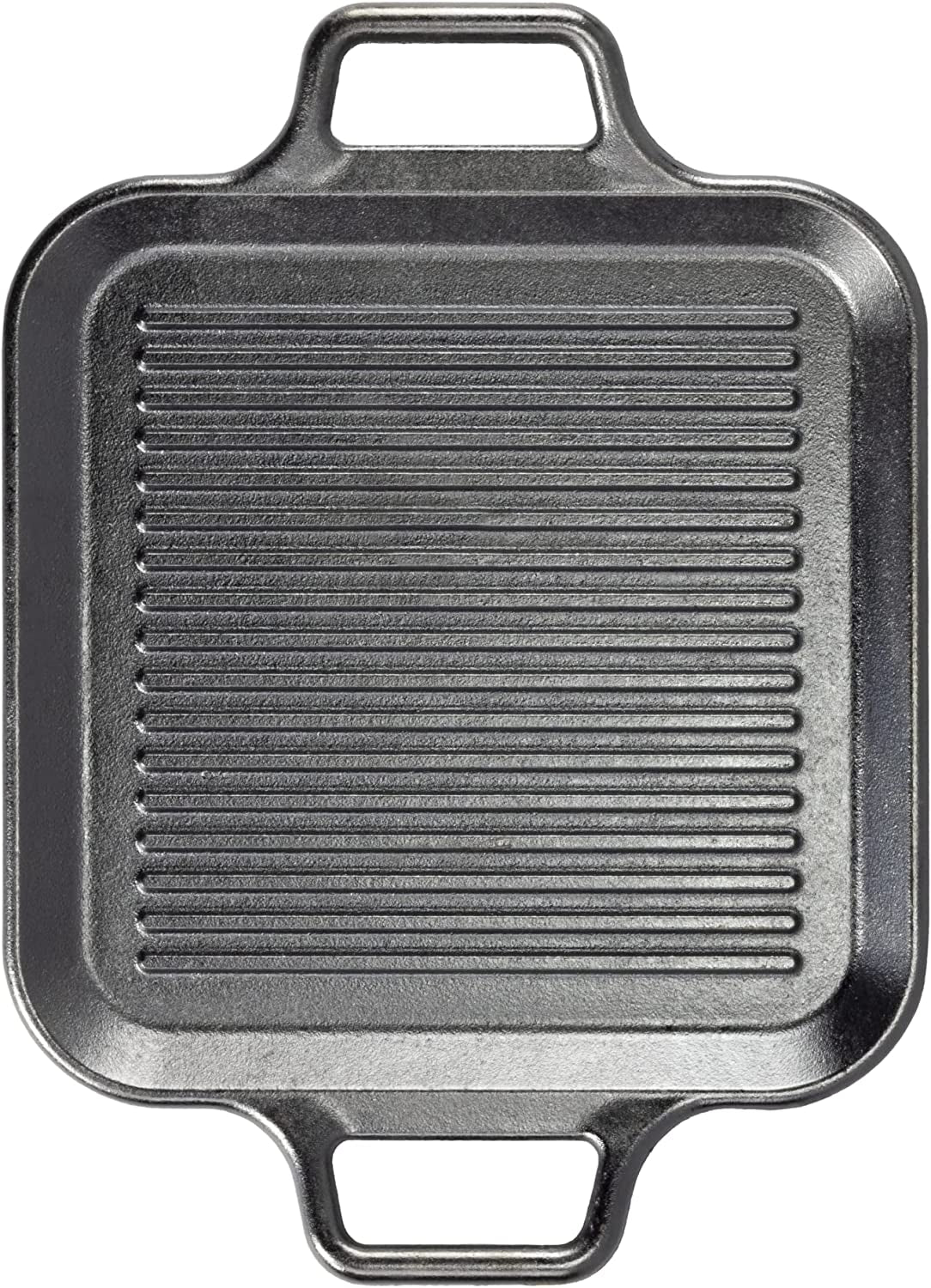BOLD 12 Inch Seasoned Cast Iron Grill Pan with Loop Handles; Design-Forward Cookware