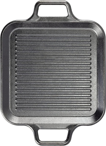 BOLD 12 Inch Seasoned Cast Iron Grill Pan with Loop Handles; Design-Forward Cookware