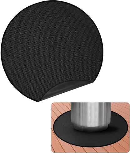 47'' Fire Pit Mat for Solo Stove Bonfire, 3-Layer Fireproof Mat round under Grill Mat, Reusable Waterproof Pad for Grass Deck Patio Outdoor Wood Burning BBQ