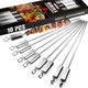 GRILLART Kabob Skewers for Grilling - Metal Skewers for Kabobs with Slider - Flat BBQ Skewers Stainless Steel - 17" Shish Kabob Grill Skewers & Ideal Kabob Sticks for Meat Shrimp Chicken Veggie(10Pcs)