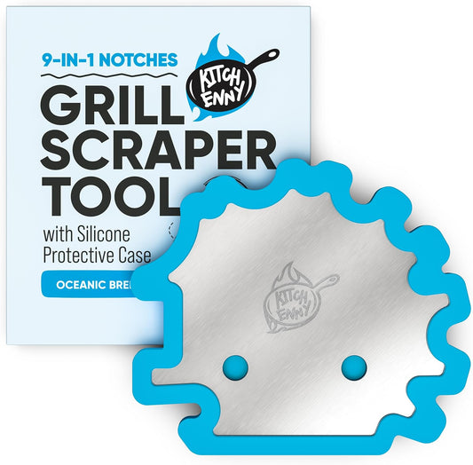 Grill Scraper for Outdoor Grill - BBQ Grill Accessories, Bristle-Free Camping Accessories, Perfect BBQ Gifts for Men Who like Grilling, Stocking Stuffers for Adults, Dads Who Have Everything