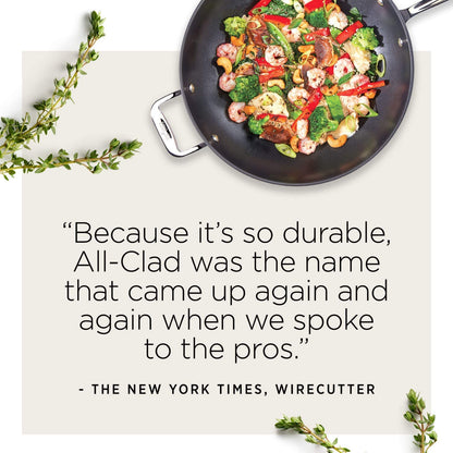 HA1 Hard Anodized Nonstick Grill 11X11 Inch Oven Broiler Safe 350F Pots and Pans, Cookware Black