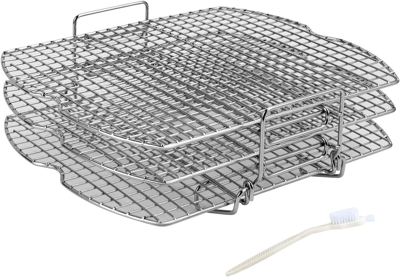 Dehydrator Rack Stainless Steel Stand Compatible with Ninja Foodi AG300, AG300C, AG301, AG301C, AG302, AG400, IG301A Ninja Foodi Grill Accessories
