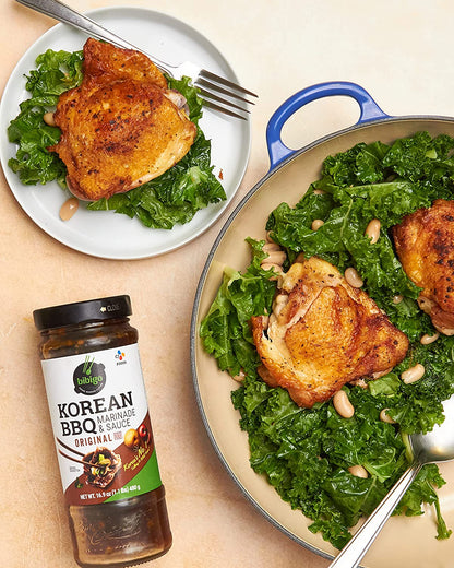 Bibigo Korean BBQ Marinade and Sauce - Original, Sweet & Savory Flavor, Perfect for Bulgogi, Galbi, Wings, 1.05 Lb (Pack of 6)