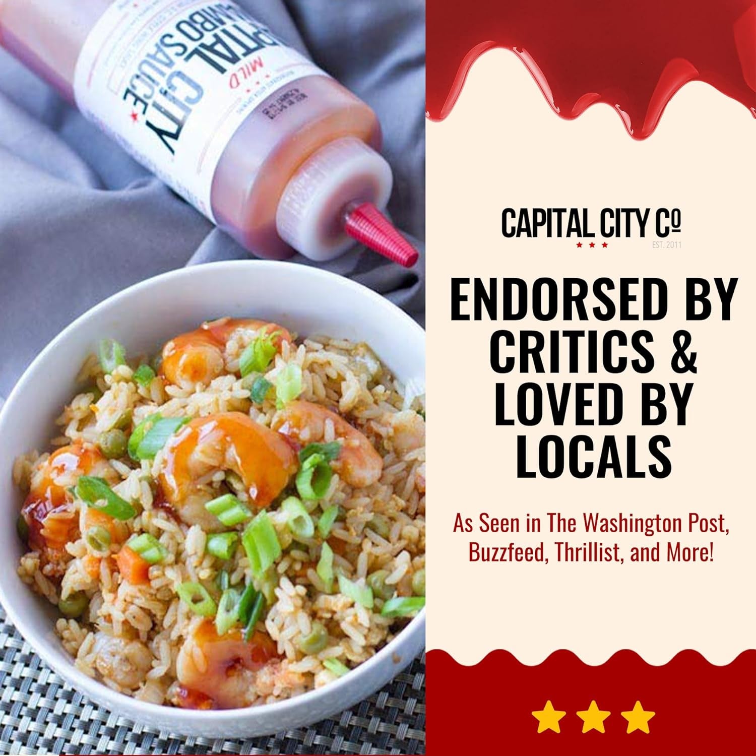 Capital City Mambo Sauce - Mild Recipe | Washington DC Wing Sauces | Perfect Condiment Topping for Wings, Chicken, Pork, Beef, Seafood, Burgers, Rice or Noodles | 128 Fl Oz (1 Gallon)