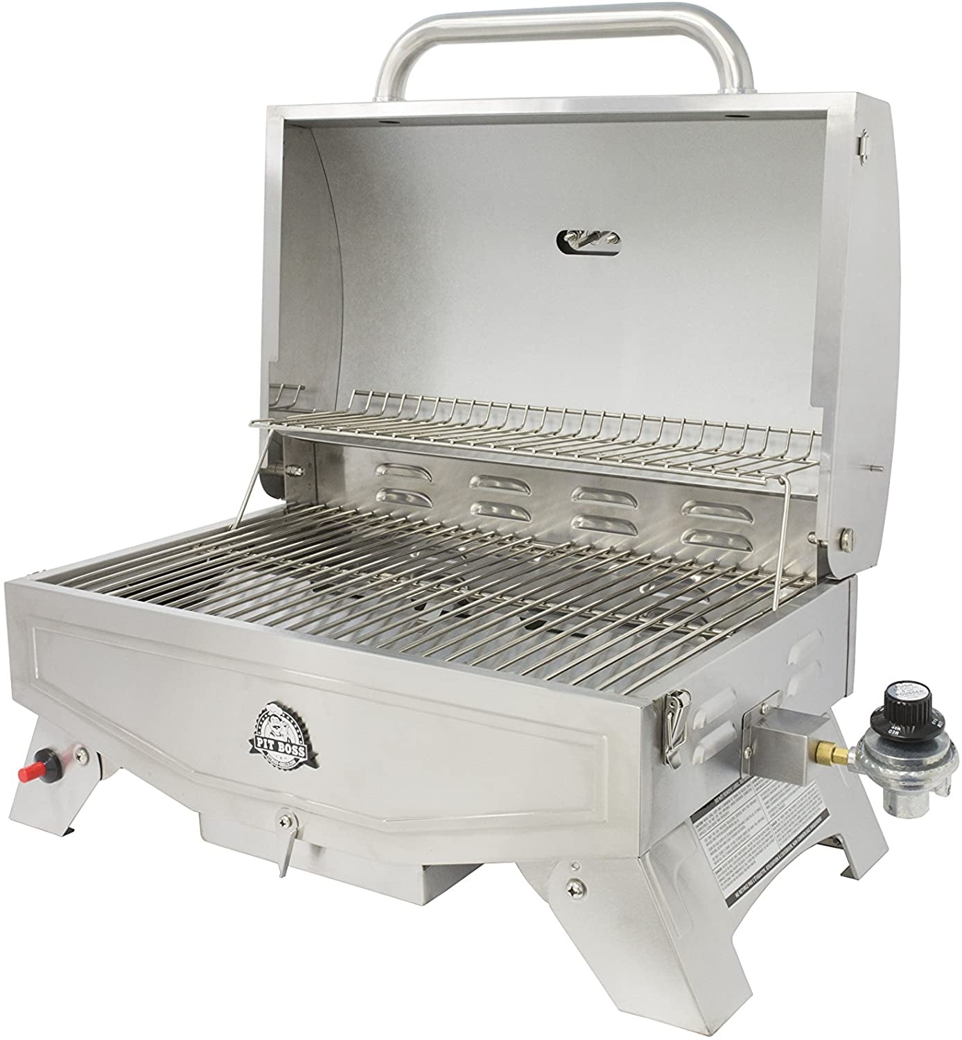 Grills PB100P1 Pit Stop Single-Burner Portable Tabletop Grill , Grey