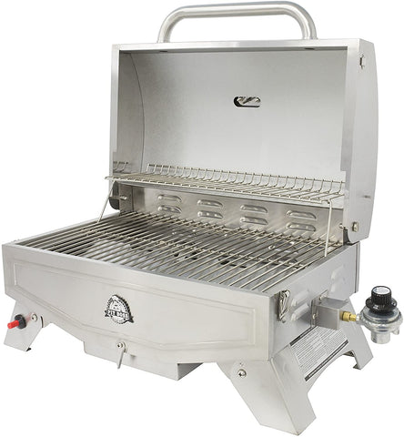 Image of Grills PB100P1 Pit Stop Single-Burner Portable Tabletop Grill , Grey