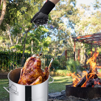 Heat Proof Grilling Gloves. Great for Turkey Frying, Grilling, BBQ, Baking, Cooking. up to 1500 Degrees F.