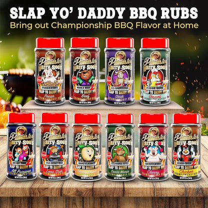 Slap Yo Daddy BBQ Rub Seasonings Love Meat Tender - Spices and Seasonings for Smoking Pork, Rib, Brisket - All Purpose Championship BBQ Seasoning from Harry Soo - No MSG, Gluten Free