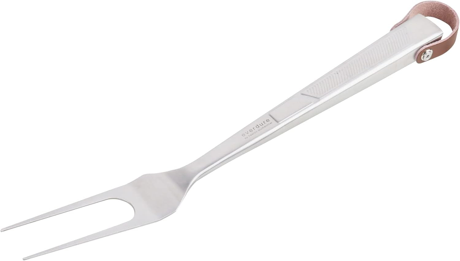 Everdure BBQ Tool Kit - 3 Pack, Brushed Stainless Steel Tongs, Spatula and Fork with Soft Grip Handles and Leather Straps, Barbeque Grill Accessories and Cooking Utensils Set