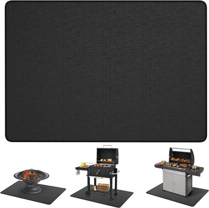 48 * 30 under Grill Mats for Outdoor Grill Deck Protector, Double-Sided Fireproof Deck and Patio Protective Mat, BBQ Mat for under BBQ, Oil-Proof Mat for Gas Grills, Waterproof Grill Floor Pads