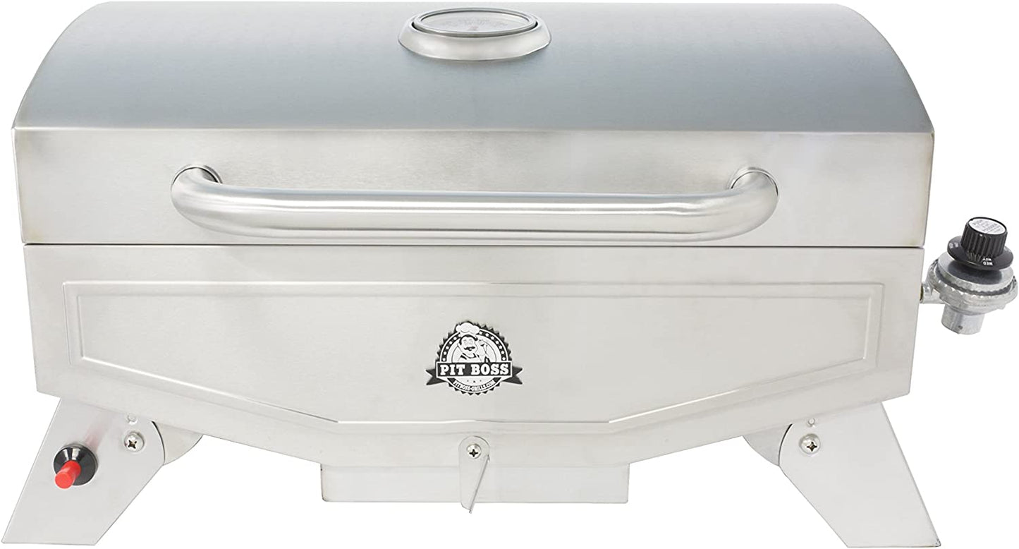 Grills PB100P1 Pit Stop Single-Burner Portable Tabletop Grill , Grey