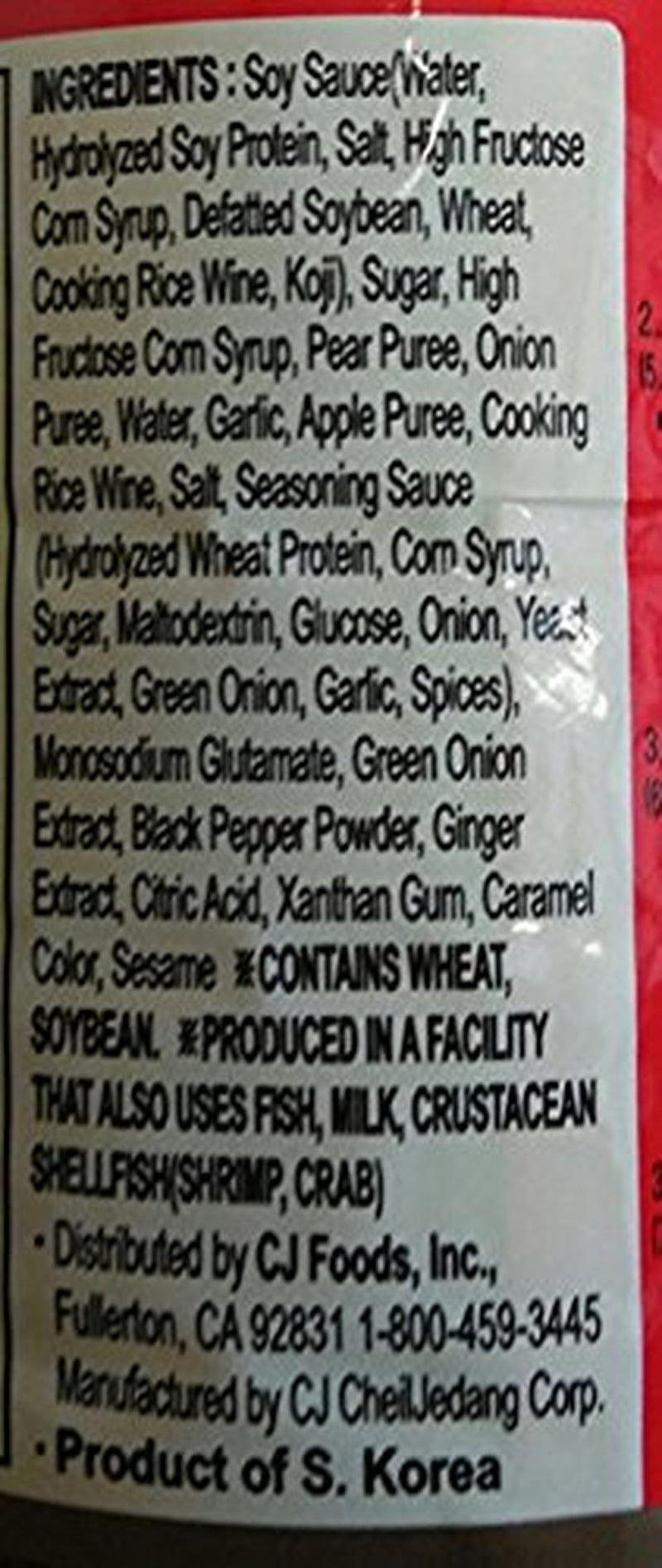 [ 2 Packs ] CJ Korean BBQ Sauce, Kalbi, 29.63-Ounce Bottle for Ribs