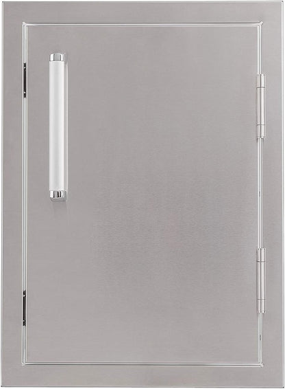 Outdoor Kitchen BBQ Access Door,14X20 H,304 Stainless Steel Single Vertical Door for Outdoor Kitchen Cabinet or BBQ Island, Silver (CBASDV-1420)