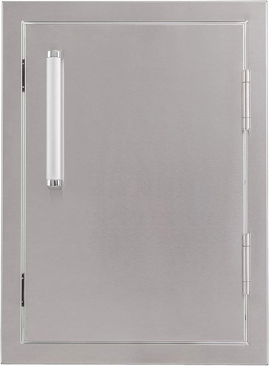 Outdoor Kitchen BBQ Access Door,14X20 H,304 Stainless Steel Single Vertical Door for Outdoor Kitchen Cabinet or BBQ Island, Silver (CBASDV-1420)