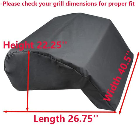 Image of Built-In Grill Cover Compatible with Blaze 40 Inch 5-Burner Gas Grill, Water-Resistant Island BBQ Grill Top Cover, 26.75'' (L) X 40.5'' (W) X 22.25'' (H)