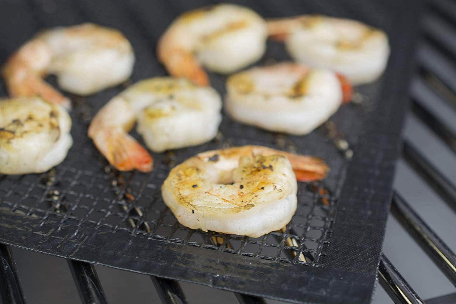 Non-Stick BBQ Mesh Grill Mat- Perfect for Smokers - Traeger, Green Egg, Kamodo Compatible - 2 Mats