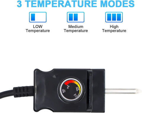 Image of Adjustable Controller Thermostat Probe Cord for Masterbuilt MB20070210/MB25075517 Analog Electric Smokers, Fits Most of Outdoor Cooking Electric Smokers and Grills Heating Element