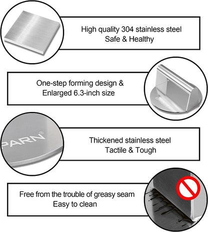 EPPARN Enlarged 6.3 Inch Smash Burger Press, Stainless Steel Burger Smasher for Griddle, Hamburger Press, Grill Press Bacon Press, Burger Press Smashburger