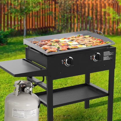 28 Inch Stainless Steel Griddle, Flat Top Griddle Replacement Top for Blackstone 28" 2-Burner Gas Grill Cooking Station, Griddle Top Replacement with Rear Grease System