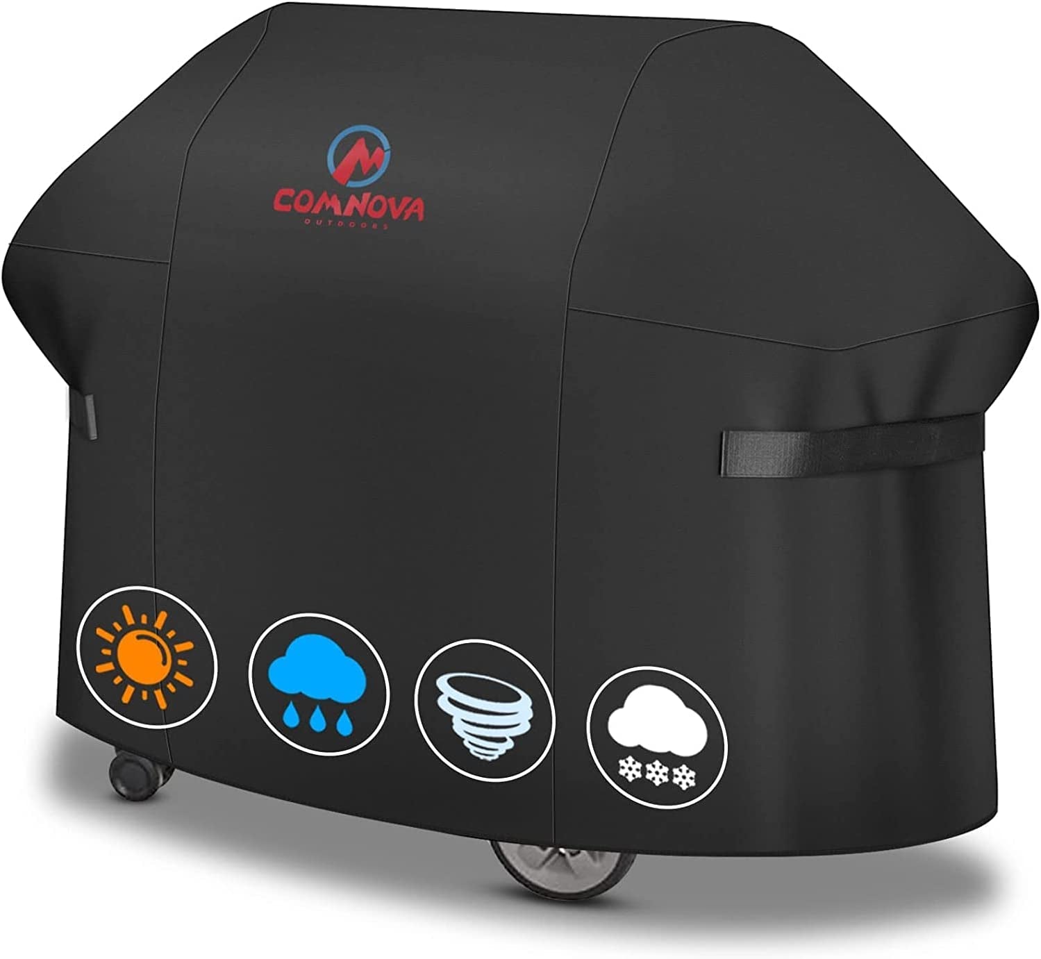 Comnova Grill Cover 55 Inch - 600D Bbq/Barbecue Gas Cover for Outdoor Grill Heavy Duty and Waterproof, Weber, Char-Broil, Nexgrill, Monument, Dyna-Glo, Brinkmann and More