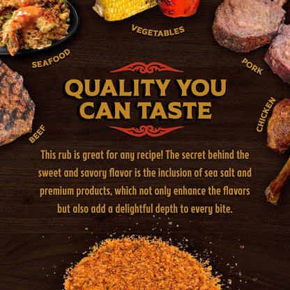 Big Poppa’S Sweet Money BBQ Rub — Award Winning Pork BBQ Rub — Gluten-Free Spice Mix — Dry Rubs for Smoking and Grilling with Granulated Honey (14 Oz)