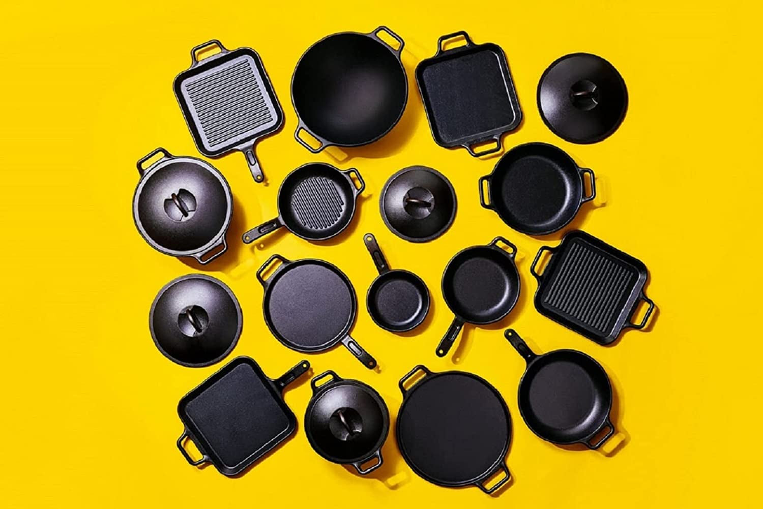 BOLD 10 Inch Seasoned Cast Iron Grill Pan; Design-Forward Cookware