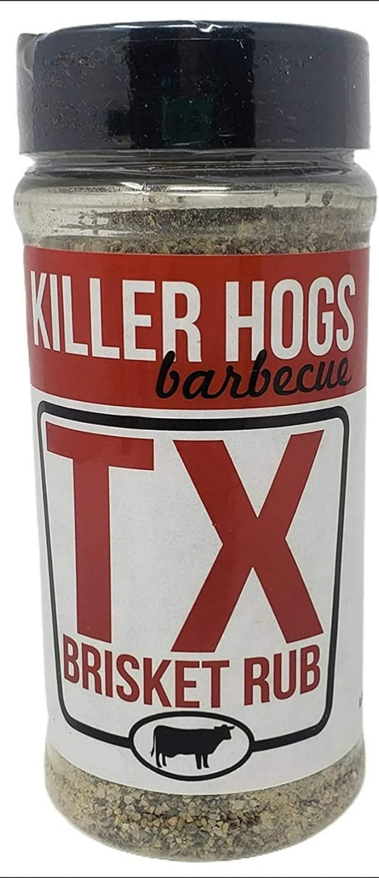 Killer Hogs Barbecue Rub Variety Pack - Steak Rub and Texas Brisket BBQ Rub - Pack of 2 Bottles - 32 Oz by Volume Total - 22 Oz by Weight Total - Championship BBQ and Grill Seasoning