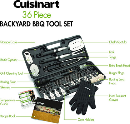 CGS-8036 Grill, BBQ Tool Set, 36-Piece