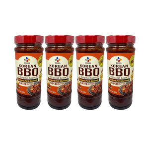 CJ Korean BBQ Chicken & Pork Marinade Sauce (Hot & Spicy) 17.63Oz (4 Pack)