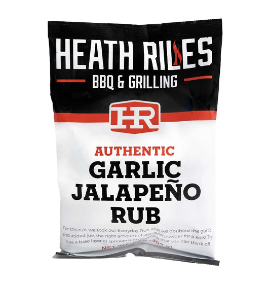 Heath Riles BBQ Rub, Garlic Jalapeño Rub Seasoning, Champion Pitmaster Recipe, Shaker Spice Mix, 2 Lb./32 Oz.