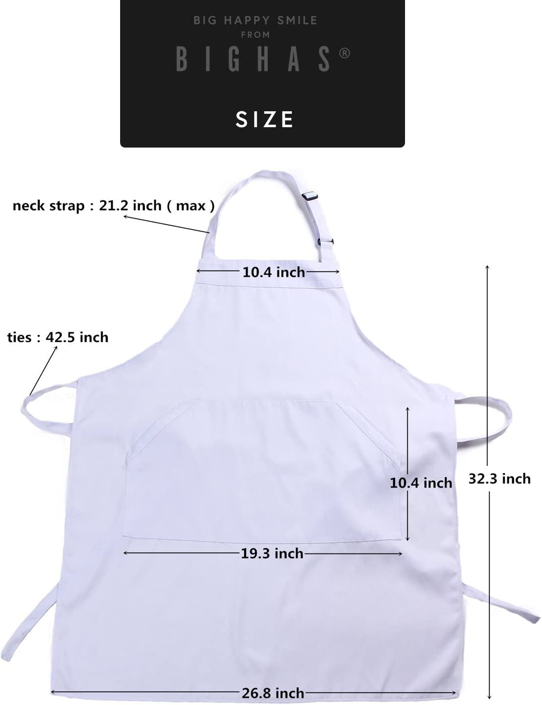 Adjustable Bib Apron with Long Ties for Women Men 18 Colors Chef Kitchen Cooking