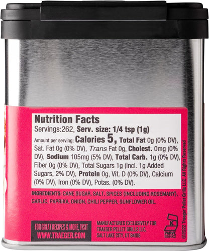 Traeger Grills SPC173 Prime Rib Rub with Rosemary & Garlic 9.25 Ounce (Pack of 1)