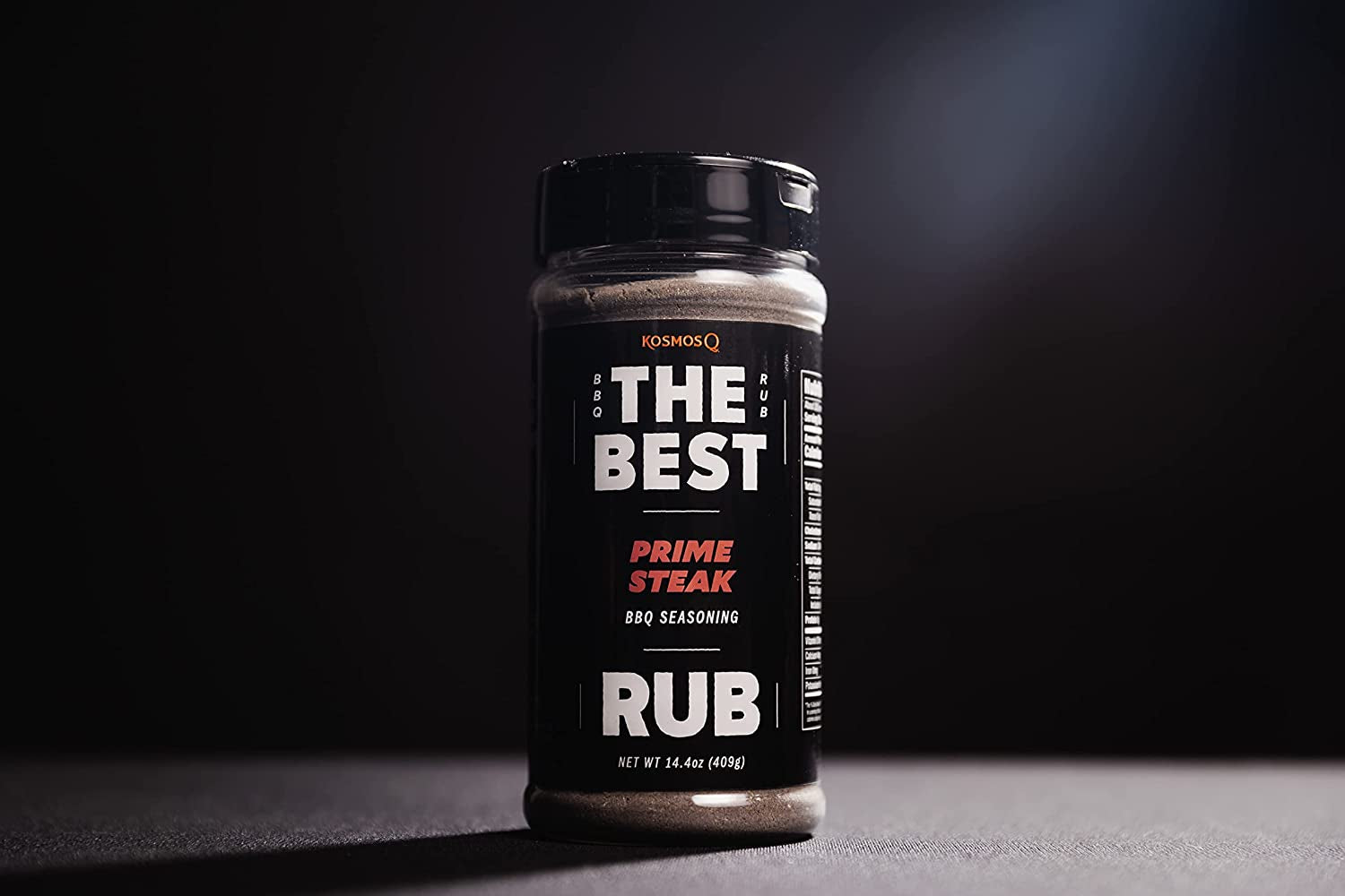 Kosmos Q the Best Prime Steak Rub - BBQ Meat Dry Rub & Prime Steak Seasoning - Use on Steak, Ribs, Pork Chops, Chuck Roast & Beef Brisket (14.4 Oz)