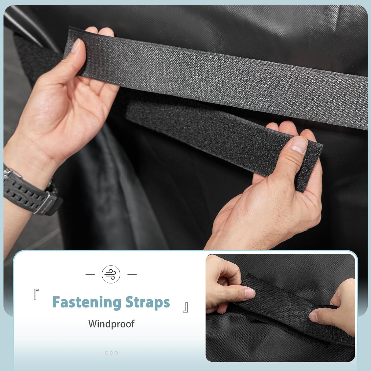 SHINESTAR Grill Cover for Weber Genesis 400 Series, Double Straps and Built-In Vents,Heavy Duty & Waterproof, Fits Grill up to 69 Inch Wide, Black