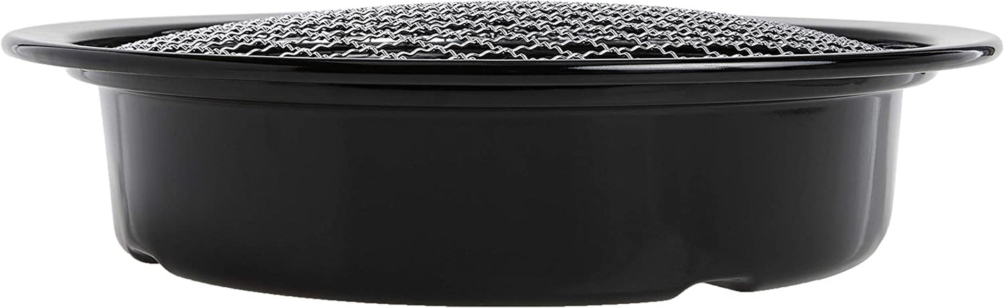 Korean Cookware Aburi Stove Top Grill Pan, Black, (CB-P-AM3)
