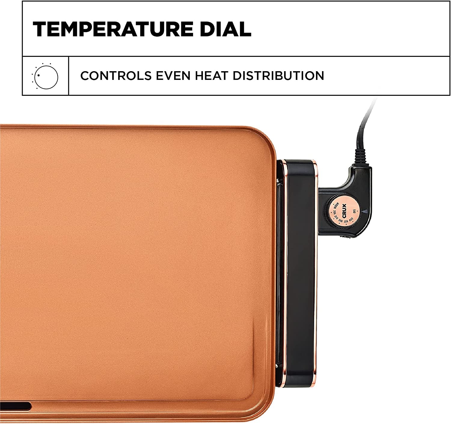 Electric Griddle with Nonstick Ceramic Coating, Cool-Touch Handles, and Slide-Out Drip Tray - Indoor Grill for Breakfast, Eggs, Pancakes, and Burgers