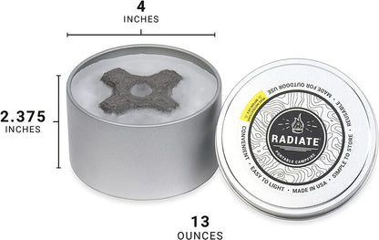 Radiate Portable Campfire: the Go-Anywhere Outdoor Fire Pit - Portable and Convenient - 3 Hours of Warmth and Burn Time - Great for Camping, Picnics, and More - Made in the USA