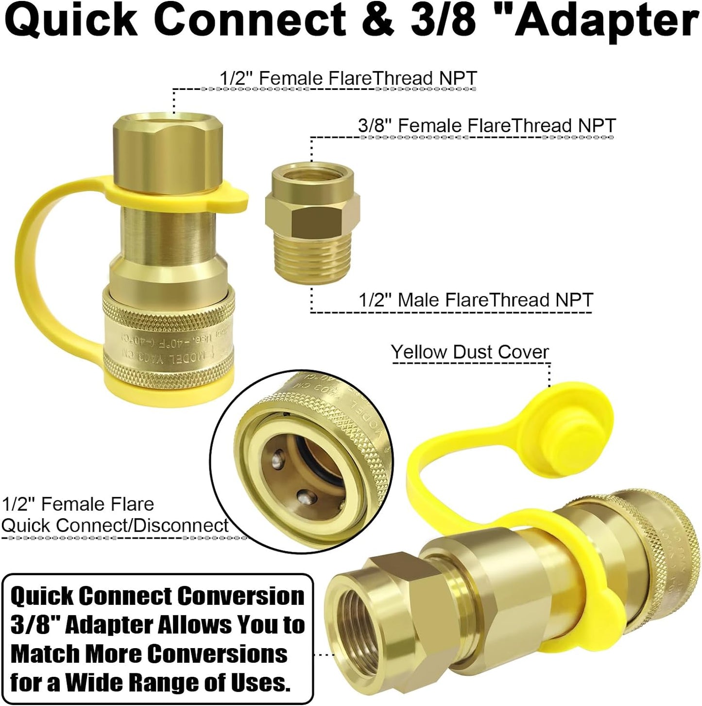 NQN 12FT 1/2" ID Natural Gas Hose with Quick Connect Fitting for BBQ, Grill, Pizza Oven, Patio Heater. for Weber, Char-Broil, Pizza Oven, Patio Heater,Ng Grill and Natural Gas Conversion Kit
