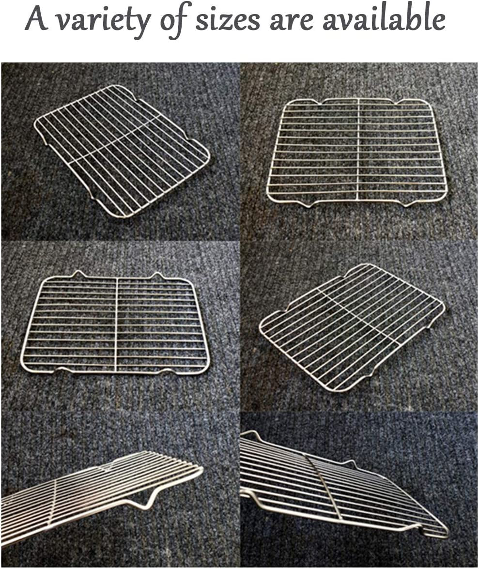 Turbokey Grilling Rack Heavy Duty Wire Grate Oven Roasting Rack 5.3 X 8.7 Inch Rectangle Baking Cooling Steaming with 4 Legs Stainless Steel Rack (5.3"X8.7",22X13.5Cm)