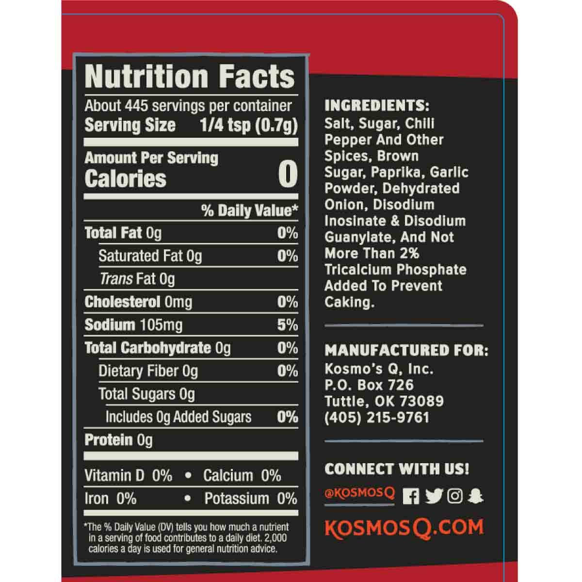 Kosmos Q Dirty Bird HOT BBQ Rub | Savory & Spicy Blend | Great on Chicken, Pork, Steaks & Brisket | Best Barbecue Rub | Meat Seasoning & Spice Dry Rub | 11 Oz Shaker Bottle